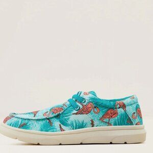 Ariat Flamingo Print Kids Hilo slip on sz 2